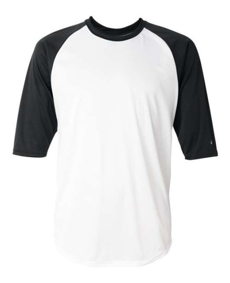 Badger BCore ThreeQuarter Sleeve Baseball TShirt 4133 BaseballInspired TShirt for Youth