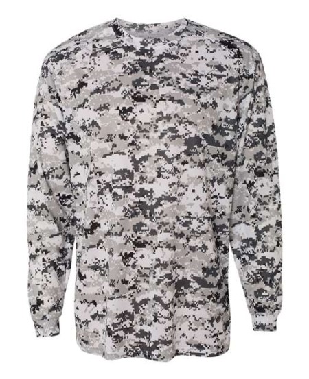 Badger Digital Camo Long Sleeve TShirt 4184 Long Sleeve Digital Camo TShirt for Boys