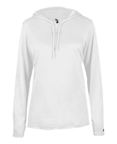 Badger Women s BCore Long Sleeve Hooded TShirt 4165 Cozy Hooded TShirt for Women