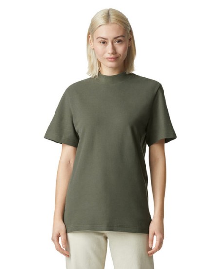 American Apparel 1PQ   Unisex Mockneck Pique T-Shirt