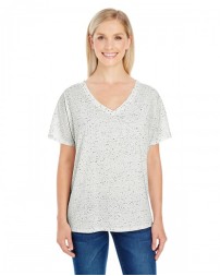 Threadfast Apparel 203FV   Ladies' Triblend Fleck Short-Sleeve V-Neck T-Shirt