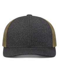 Pacific Headwear 210C Melange Heather Low-Profile Trucker