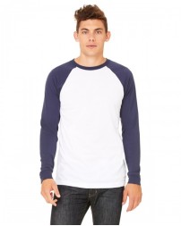 Bella + Canvas 3000C   Men's Jersey Long-Sleeve Baseball T-Shirt