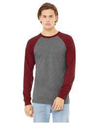 Bella  Canvas 3000C Men's Jersey Long-Sleeve Baseball T-Shirt