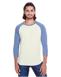 Threadfast Apparel 302G Unisex Triblend Three-Quarter Sleeve Raglan