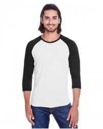 Threadfast Apparel 302G   Unisex Triblend 3/4-Sleeve Raglan