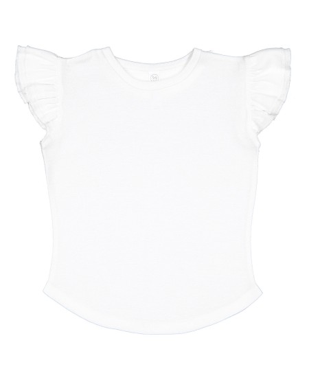 Rabbit Skins 3339 Toddler Flutter Sleeve T-Shirt