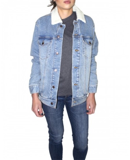 Threadfast Apparel 372J   Unisex Sherpa-Lined Denim Jacket