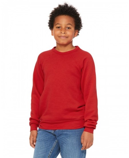 Bella + Canvas 3901Y   Youth Sponge Fleece Raglan Sweatshirt