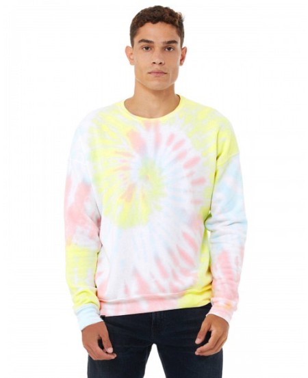 Bella + Canvas 3945RD   FWD Fashion Unisex Tie-Dye Pullover Sweatshirt