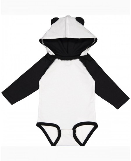 Rabbit Skins 4418   Infant Long Sleeve Fine Jersey Bodysuit With Ears