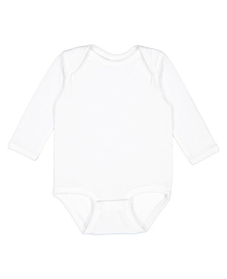 Rabbit Skins 4421RS   Infant Long Sleeve Jersey Bodysuit