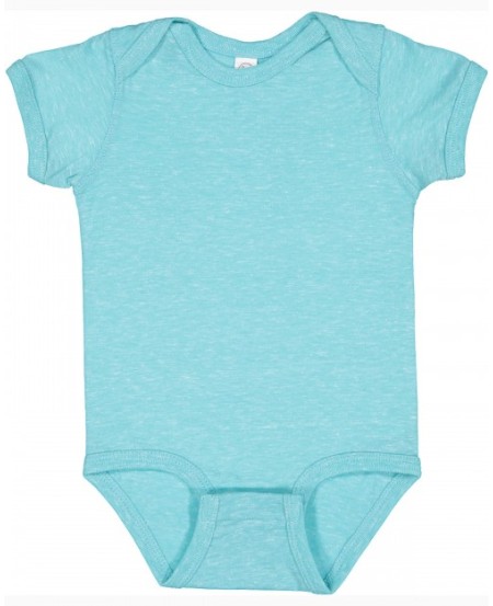 Rabbit Skins 4491   Infant Harborside Melange Jersey Bodysuit