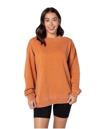 chicka-d 449CK Ladies' Burnout Campus Crew Sweatshirt