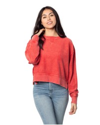 chicka-d 470 Ladies' Corded Boxy Pullover