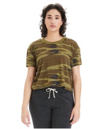 Alternative 5114B   Ladies' Printed Headliner Cropped T-Shirt