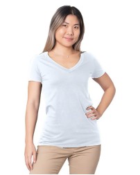 Bayside 5875   Ladies' Fine Jersey V-Neck T-Shirt