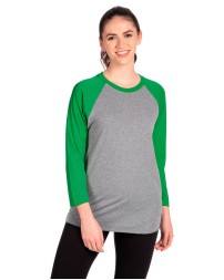 Next Level Apparel 6051 Unisex Triblend Three-Quarter Sleeve Raglan