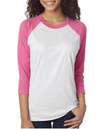 Next Level Apparel 6051   Unisex Triblend 3/4-Sleeve Raglan