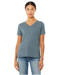 Bella  Canvas 6405CVC Ladies' Relaxed Heather CVC Jersey V-Neck T-Shirt