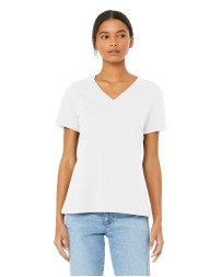 Bella + Canvas 6405CVC   Ladies' Relaxed Heather CVC Jersey V-Neck T-Shirt