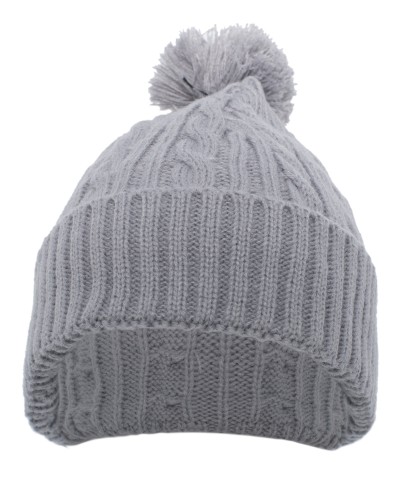 643k Pacific Headwear Cable Knit Pom Pom Beanie 1009