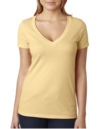 Next Level Apparel 6640 Ladies' CVC Deep V-Neck T-Shirt