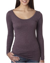 Next Level Apparel 6731 Ladies' Triblend Long-Sleeve Scoop