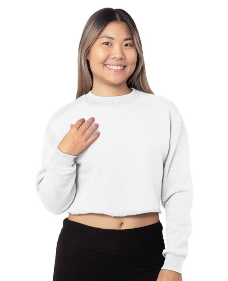 Bayside 7725   Ladies' Crop Crewneck