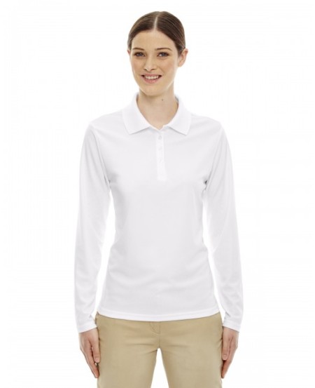 CORE365 78192   Ladies' Pinnacle Performance Long-Sleeve Pique Polo