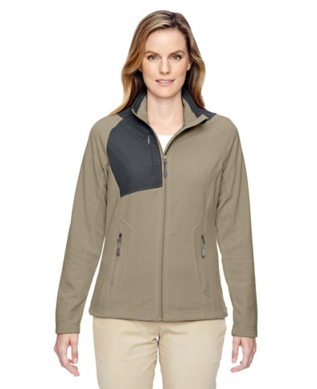 North End 78215   Ladies' Excursion Trail Fabric-Block Fleece Jacket