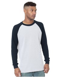 Bayside 8211   Men's Heavyweight Waffle Knit Thermal Raglan