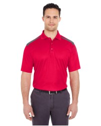 UltraClub 8215 Adult Cool  Dry Two-Tone Mesh Piqué Polo