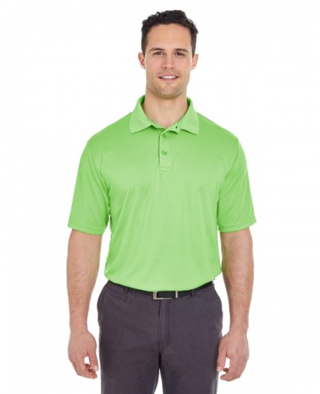 UltraClub 8220   Men's Cool & Dry Jacquard Stripe Polo