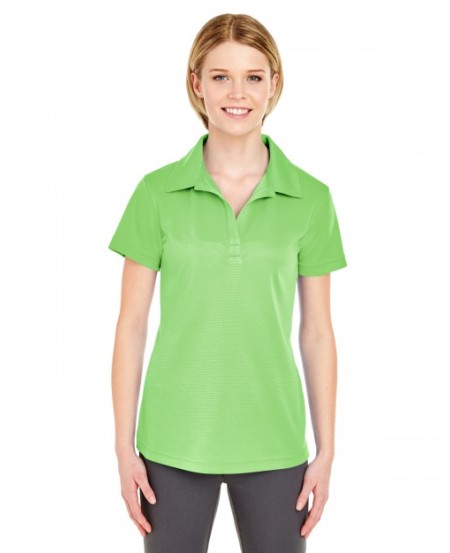 UltraClub 8220L   Ladies' Cool & Dry Jacquard Stripe Polo