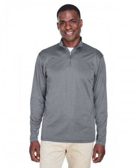 UltraClub 8424   Men's Cool & Dry Sport Performance Interlock Quarter-Zip Pullover