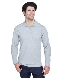 UltraClub 8532 Adult Long-Sleeve Classic Piqué Polo