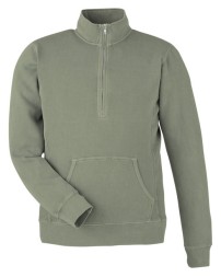 J America 8732JA   Unisex Pigment Dyed Fleece Quarter-Zip