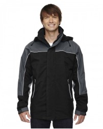 North End 88052   Adult 3-in-1 Seam-Sealed Mid-Length Jacket with Piping