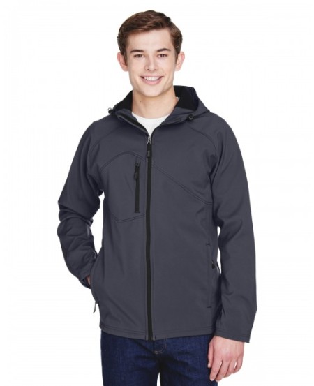 North End 88166   Men's Prospect Two-Layer Fleece Bonded Soft Shell Hooded Jacket