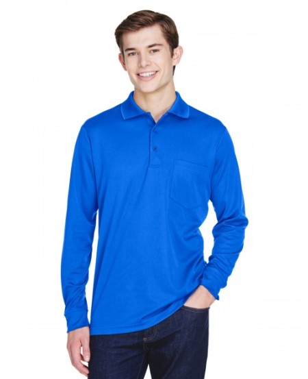 CORE365 88192P   Adult Pinnacle Performance Long-Sleeve Pique Polo with Pocket