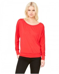 Bella + Canvas 8850   Ladies' Flowy Long-Sleeve Off Shoulder T-Shirt