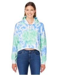 J America 8853JA   Ladies' Triblend Cropped Hooded Sweatshirt