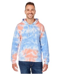 J America 8861JA   Adult Tie-Dye Pullover Hooded Sweatshirt