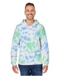 J America 8861JA Adult Tie-Dye Pullover Hooded Sweatshirt