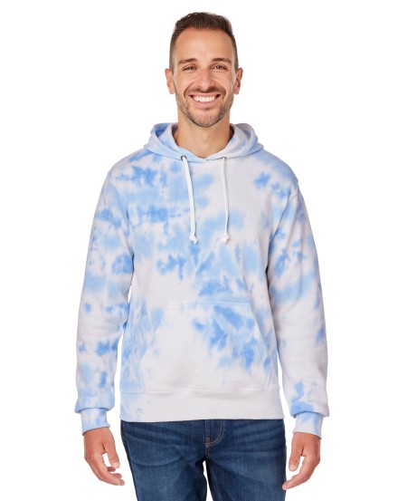 J America 8861JA Adult Tie-Dye Pullover Hooded Sweatshirt