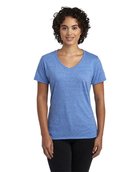 Jerzees 88WVR   Ladies Snow Heather V-Neck T-Shirt