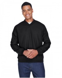 UltraClub 8926   Adult Long-Sleeve Microfiber Crossover V-Neck Wind Shirt