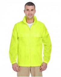 UltraClub 8929   Adult Full-Zip Hooded Pack-Away Jacket