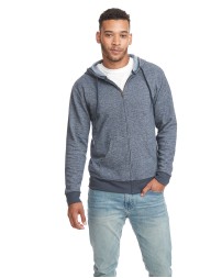 Next Level Apparel 9600 Adult Pacifica Denim Fleece Full-Zip Hooded Sweatshirt